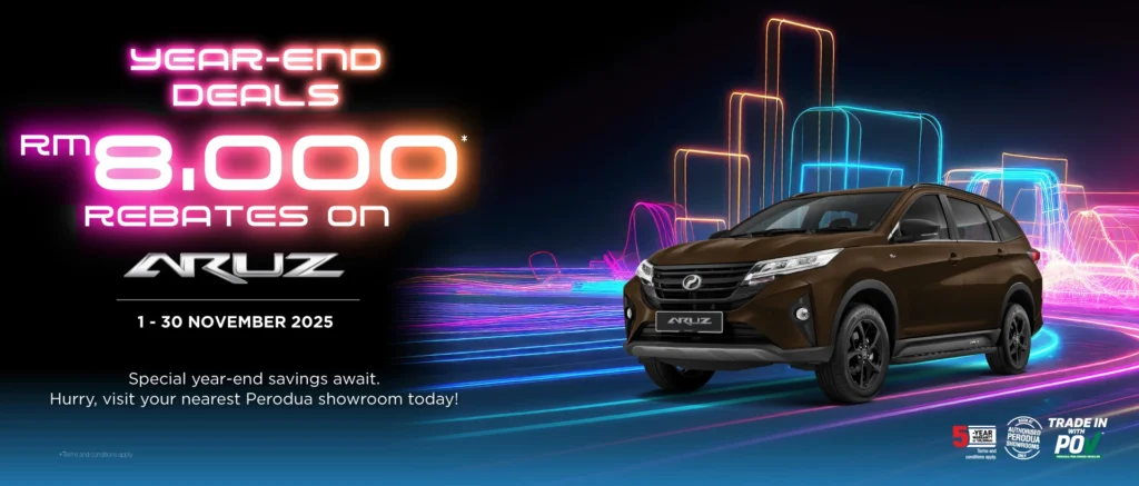 Perodua Aruz year end promotion rebate Rm8,000