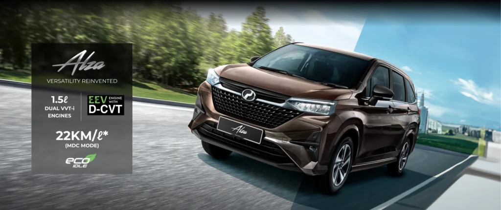 Perodua Alza 2026, MPV kompak dengan reka bentuk moden, grill depan tajam, dan lampu utama berbentuk angular