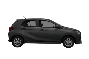 Perodua Axia dalam warna Granite Grey