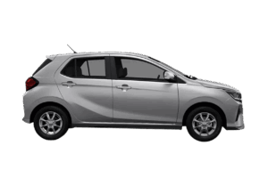 Perodua Axia dalam warna glittering silver