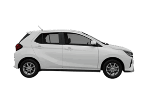 Perodua Axia dalam warna ivory white