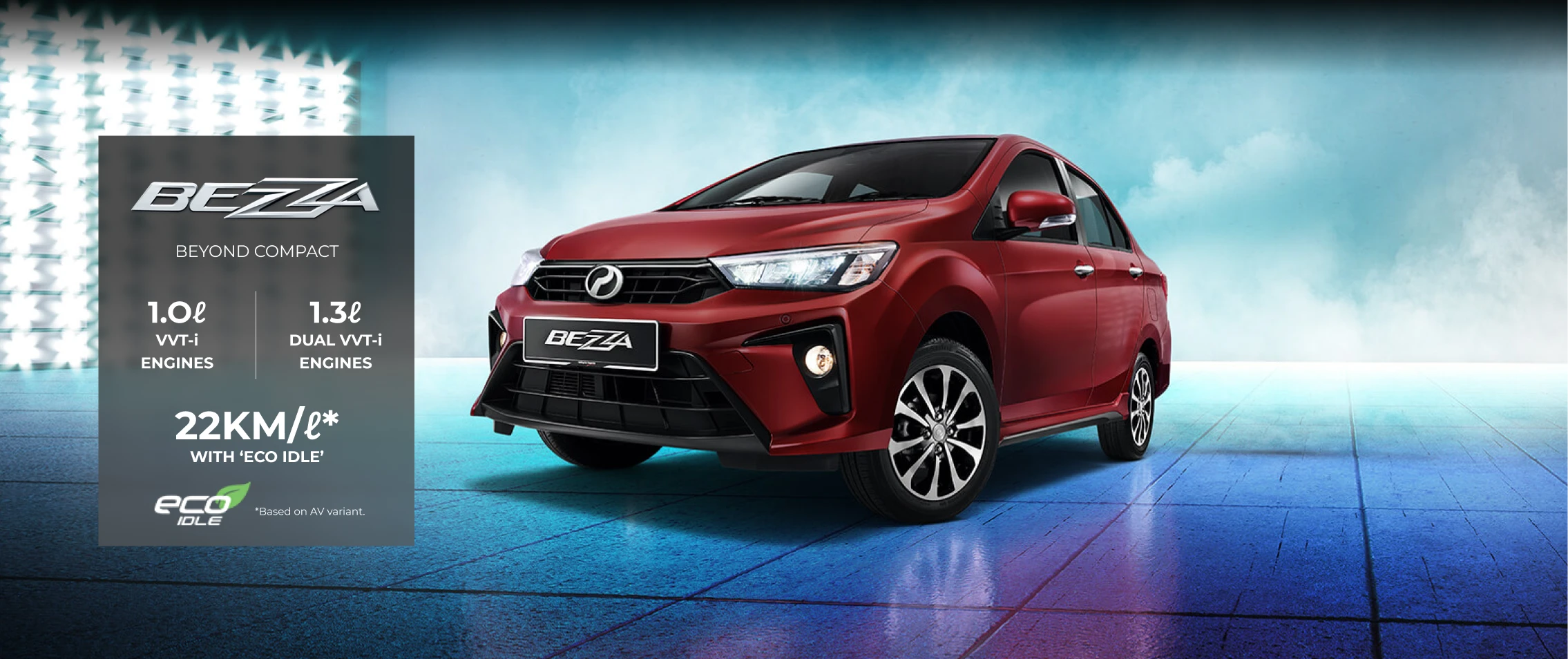 Perodua Bezza 2026 dengan reka bentuk saloon kompak, gril depan yang elegan dan lampu utama berbentuk tajam, memberikan penampilan moden dan bergaya.