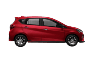 Perodua Myvi dalam warna Cranberry red