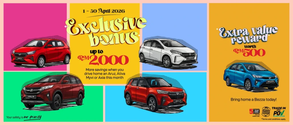 Promosi April rebate untuk model Perodua terpilih