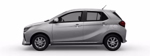Perodua Axia dalam warna silver