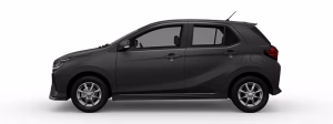 Perodua Axia dalam warna grey
